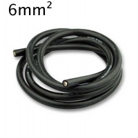 Câble silicone Yuki 10AWG 6mm² – noir 1 Mètre