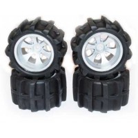 4 roues équipées de pneus pelle - Mini MHD 1/18