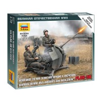 1/72 Zvezda Canon anti-aérien Allemand Flak-38 + 2 figurines