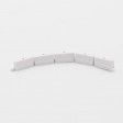 Turbo Racing Elements de rail en plastique blanc pour piste (50 pcs)
