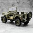 Military Car Jeep Willys RC avec éclairage 1:10e Prête à rouler