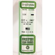 114-Evergreen 10 Baguettes rectangulaires 355x0,38x2,03mm