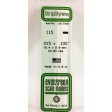 115-Evergreen 10 Baguettes rectangulaires 355x0,38x2,54mm