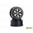 Roues Louise RC SC-Rock soft jantes noires Héxa 12mm Short course 1/10