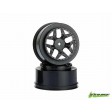 Roues Louise RC SC-Rock soft jantes noires Héxa 12mm Short course 1/10