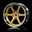 Jantes MST S-GD 106 Drift 6 batons ajustable 3 parties chrome or 1/10 piste