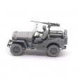 1/35e Takom 1/4 Ton Utility Truck with Trailer & MP Figure - US ARMY JEEP