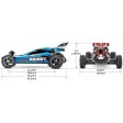 Traxxas BANDIT ROUGE 4x2 BRUSHED 1/10e
