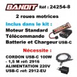 1/10e Traxxas Bandit 4x2 Brushed XL-5 HD rouge avec accus et chargeur USB-C