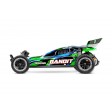 1/10e Traxxas Bandit 4x2 Brushed XL-5 HD vert avec accus et chargeur USB-C SUR-COMMANDE