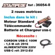 Traxxas Stampede 4x2 brushed Vert + Accus/Chargeur USB-C 1/10e