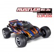 Traxxas Rustler 4x2 BL-2S HD Clipless 1/10e Orange Accu + Chargeur SUR-COMMANDE