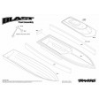 Traxxas BLAST Orange Offshore brushed avec accus/chargeur 12V