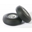 Roues avion caoutchouc moyeu nylon 38mm (paire)