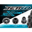 Roues Jetko Wasteland 1/8 SMT Belted 4.0 noir Hex 12-17mm (2)"