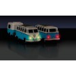 Carson 1:87 VW T1 Samba Bus bleu avec remorque 2.4G RTR