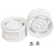 Jante blanche 4WD arrière star dish  – la paire – 1/10ème
