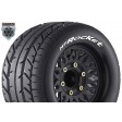 Roues Louise MT-ROCKET Jantes 2.8" Noire- Hexagone 12N,12W,14,17mm Monster truck 1/10