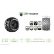 Roues Louise RC MT-PIONEER Jantes 2.8 noires Multi Hexagone 1/10