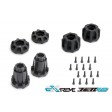 Roues Jetko Wasteland 1/8 SMT Belted 4.0 noir Hex 12-17mm (2)"