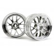 Jantes HPI LP29 LM-R offset +3mm CHROME 1/10