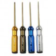 Set de tournevis manche Alu 6 pans HSS 1.5 / 2.0 / 2.5 / 3.0