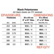 9517-Evergreen Plaque noire UV résistant 152x304x2mm