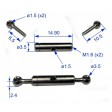Tendeur laiton M1.6 / 15mm (2pc)