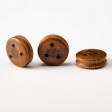 Cap de mouton en noyer brun, diam 9mm 10 pièces