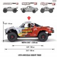 Arrma MOJAVE Desert Truck 1/8e 4S 4WD Blanc/Rouge SUR-COMMANDE