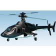 Fuselage fibre Airwolf Bmi avec train rentrant pour héli classe 500