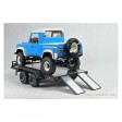 Remorque plateau 2 essieux Cross RC T006 au 1/10 avec rampes SUR-COMMANDE