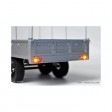 Remorque 2 essieux Cross RC T007 au 1/10 avec bâche pour camions/crawler KIT à peindre