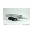 Remorque 2 essieux Cross RC T007 au 1/10 avec bâche pour camions/crawler KIT à peindre