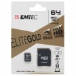 Carte mémoire EMTEC microSD Class 10 64GB 90mb/s + adaptateur SD
