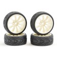 Roues Fastrax 20SP Blanches STREET 4pcs 1/10 Piste