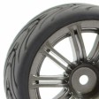 Roues Fastrax Gomme STREET GUN METAL 20SP 1/10 4pcs