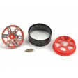Jantes Fastrax 1.9" Beadlock à 6 branches aluminium poids lourd red 1/10 Crawler