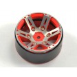 Jantes Fastrax 1.9" Beadlock à 6 branches aluminium poids lourd red 1/10 Crawler