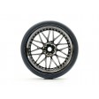 Roues Fastrax 20 branches DRIFT D1 chromées noirs déport 9mm 1/10 4pcs