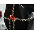 Crochets de remorquage aluminium rouge avec châine 800mm - Crawler 1/10