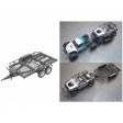 Fastrax Remorque et rampes aluminium + LED pour véhicule 1/10
