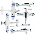 Flyzone Mini Switch 2 en 1 RTF Radio mode 1/2/3/4