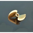 Hélice de vitesse 2 pales en laiton 43mm / axe 4mm