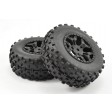 Roues Fastrax Avant ROCK BLOCK MTD 5 double branches noir 1/10 Short course