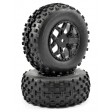Roues Fastrax Arrière ROCK BLOCK MTD 5 double branches noir 1/10 Short course