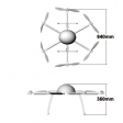 Drone Gaui 840H Hexa Flyer combo kit (moteurs GM-320+GE-250)