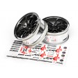 JANTE WORK XSA 02C 26mm CHROME/NOIR (3mm déport)  – la paire