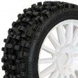 Roues Hobbytech MAXI CROSS collés sur jante blanche (2pcs) 1/8ème