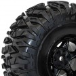 Roues Hobbytech Monster 1/10 BXR.MT pré-montés sur jantes noires